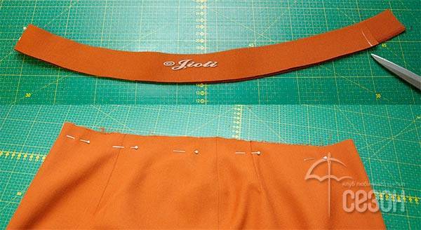 Пояс для юбки | Обработка верхнего среза юбки притачным поясом